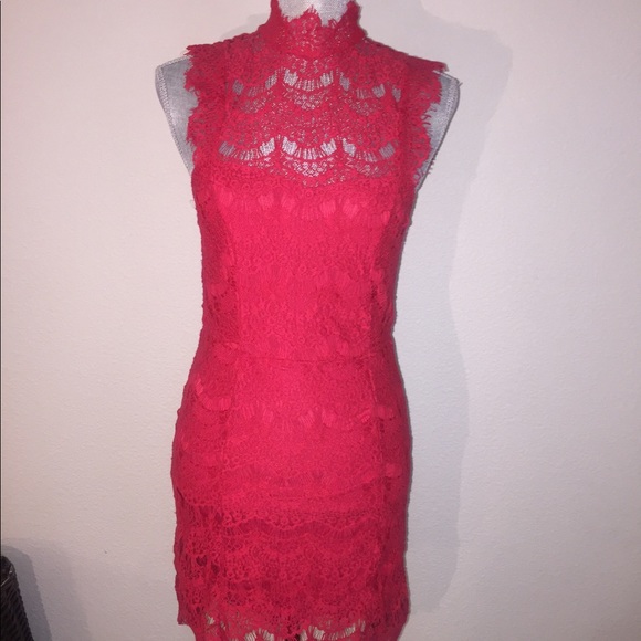 Free People Dresses & Skirts - Free People NWT Red Lace Bodycon Dress